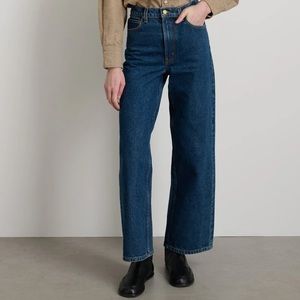 B SIDE high waisted relaxed wide leg in deep indigo